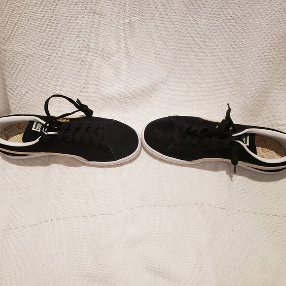PUMA Suede Classic Men's Sneakers Black & Cream Size 8.5 - Picture 2 of 13